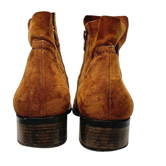 PAUL‎ GREEN Nicole Nut Suede Side Zip Booties - Picture 10 of 11